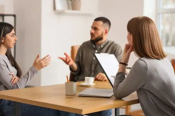Image of couple access free mediation using family mediation voucher scheme Consett